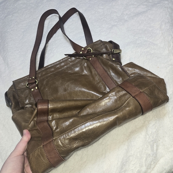 HOBO Brown Leather Tote Bag - Picture 5 of 8